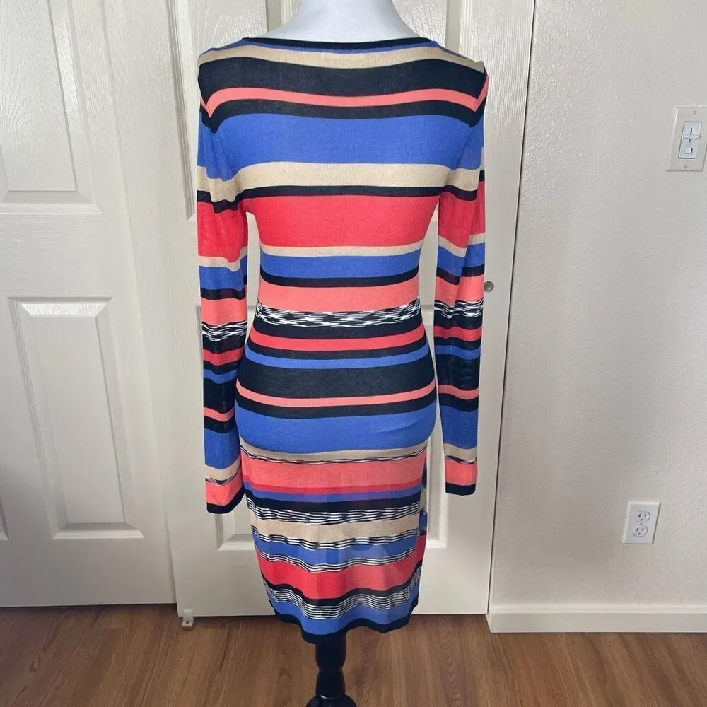 Trina Turk Long Sleeve Striped Dress Size Small
